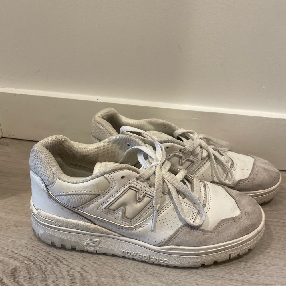 New Balance White and Gray Sneakers